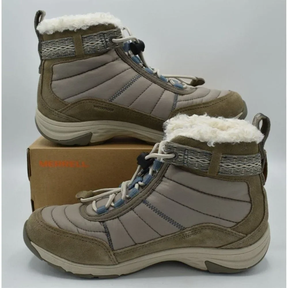 Merrell Womens Size 7.5 Approach Sport Mid‎ Polar Waterproof Snow Boots Shoes